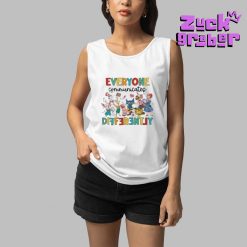 Everyone Communicates Differently Autism Awareness Premium Shirt