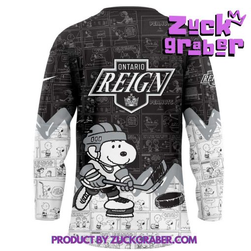 Ontario Reign 75th Anniversary of Peanuts Hockey Jersey