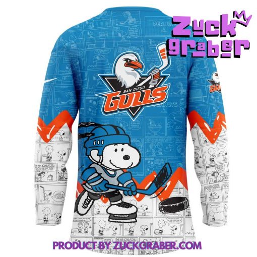 San Diego Gulls 75th Anniversary of Peanuts Hockey Jersey