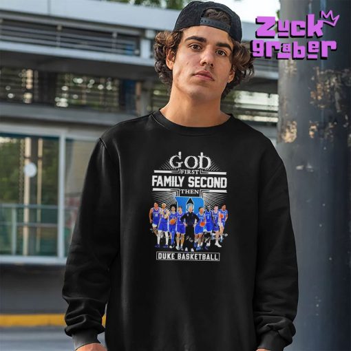 God First Family Second Then South Duke Basketball Signatures Premium Shirt