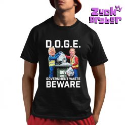 Trump And Elon Musk Doge Government Waste Beware Premium Shirt